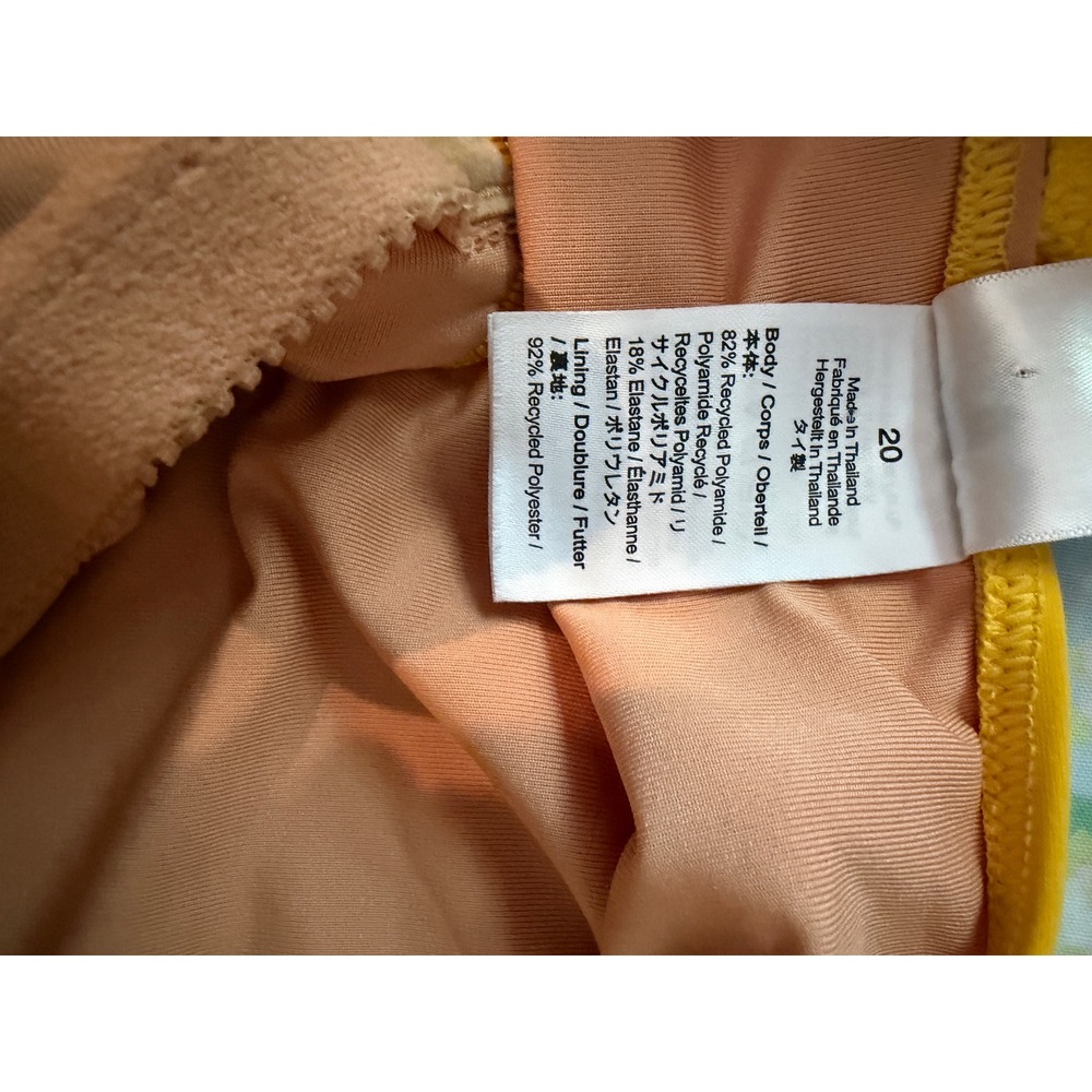 J.Crew | One-Shoulder Ruched One Piece Swimsuit Plus Size 20 Yellow BC108 - Picture 8 of 10